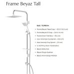 Duş Seti Tall Tepe, Frame, Su Akışı: 1+1, Beyaz