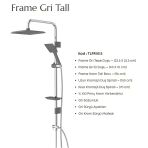 Duş Seti Tall Tepe, Frame, Su Akışı: 1+1, Gri