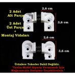 Duşakabin Plastik Kapı Parçası Duşakabin Yedek Parça 2.6 x 2.6 x 3.6 CM Beyaz