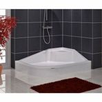 Duşakabincim 80x100 cm Asimetrik Sol Oval Oturmalı Duş Teknesi