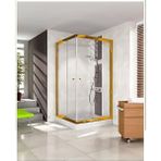 Duşakabincim Altın Sarı Kare Tekne 5 mm 90x150 cm Duşakabin