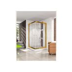 Duşakabincim Altın Sarı Kare Tekne + 5 mm Duşakabin