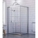 dusakabincim Nova Plus Sabit Panelli Dikdörtgen Duşakabin 90x120 Cm Şeffaf cam