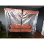 Düşler Ev Tekstili Şeffaf UV Katkılı Naylon Salıncak Koruma Örtüsü 200x135x160 cm, Kuşgözü ve İpli Sabitlemeli - 200 x 135 cm