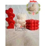Dust Candle Studio Sevgililer Günü Özel Doğal Kokulu Mum Seti ( %100 Doğal Soya Wax) - 1 Adet
