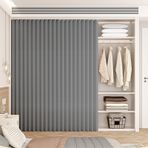 DustProofScaffale Mutfak Dolapları için Katlanabilir Lavabo Altı Perde Kolay Kurulum Banyo ve Yıkama Dolabı Kapağı (Gri G 140 x Y 180 cm)