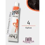 Düşük Amonyaklı Saç Boyası 60ML Kahve 4