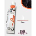 Düşük Amonyaklı Saç Boyası 60ML Siyah 1