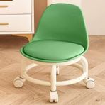 Düşük Koltuk PU Deri Yuvarlanan Tabure Yuvarlak Tasarım Ev Ofis ve Fitness için Rahat Ayarlanabilir Yükseklik İş İstasyonları ve Egzersiz için Mükemmel