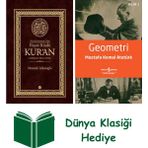 Düşün Yayıncılık Nüzûl Sırasına Göre Hayat Kitabı Kur'an - Gerekçeli Meal-Tefsir (Ciltli) + Geometri + Dünya Klasiği Hediye - Hayır