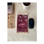 DUTTDİKİM EKRU zemin Halı Desenli Püsküllü Kumaş Mouse Pad – Sabır Yazılı