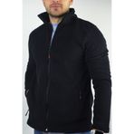 DUUM Erkek Siyah Dar Kalıp Anti-pilling Tüylenme Yapmayan Tam Fermuar Polar Sweatshirt