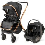 Duux Pro Max2 I-Size Çift Yönlü Kolay Katlanabilen Su Geçirmeyen Travel Sistem Bebek Arabası Black Yağmurluk Yanında Black