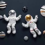 Duvar Aksesuarı Astronot Obje İkili Set