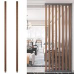 Duvar ayırıcı, yerden tavana ahşap çıtalardan oda bölücü, giriş, restoran, ofis, dekoratif sütun için, bağımsız modern duvar direği ayırıcı, 70 ila 230 cm yüksekliğinde