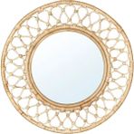 Duvar Aynası, Rattan, 55 cm - Beyaz