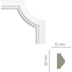 Duvar Çıtası Köşe, 2.5 Cm, Klasik, (25X15 mm Çıta ile Uyumlu), Polistren, Boyanabilir