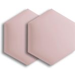 Duvar Dolgusu, 2 adet Altıgen 3D Döşemeli Duvar Panelleri - Açık Pembe Kendinden Yapışkanlı Çarpışma Önleyici Dolgu Çocuk Odası ve Oyun Odası Yatak Başlığı Dekoru (25 x 29 cm)