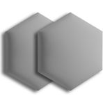 Duvar Dolgusu, 2 adet Altıgen 3D Döşemeli Duvar Panelleri - Çocuk Odaları ve Oyun Odaları için Açık Gri Kendinden Yapışkanlı Çarpışma Önleyici Dekoratif Dolgu (25 x 29 cm)