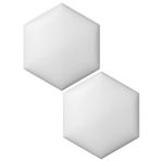Duvar Dolgusu, 2 Adet Kendinden Yapışkanlı Altıgen Duvar Panelleri, 3D Çarpışma Önleyici Dolgu, Çocuk Odaları ve Oyun Odaları için Dekoratif Başlık, Beyaz, 20x23 cm, Yumuşak Köpük Duvar Dekoru