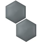 Duvar Dolgusu, 2 adet Koyu Gri Altıgen Duvar Panelleri - 3D Kendinden Yapışkanlı Çarpışma Önleyici Dolgu, Çocuk Odaları ve Oyun Odaları için Dekoratif Başlıklar, Köpük Duvar Sanatı (20x23cm)