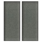 Duvar Dolgusu, 2 Adet Koyu Gri Çarpışma Önleyici Duvar Dolgusu, 30x60cm Kendinden Yapışkanlı Pamuk Keten Çıkartmalar, Çocuk Yatak Odası ve Oturma Odası Güvenliği için Dikdörtgen Dekoratif Paneller