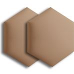 Duvar Dolgusu, 2 Altıgen Dolgulu Panel - Çocuk Odası ve Oyun Odaları için Kendinden Yapışkanlı 3D Darbeye Dayanıklı Dekoratif Dolgu (Açık Kahverengi, 20 x 23 cm)