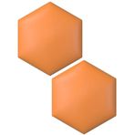 Duvar Dolgusu, 2'li Paket Altıgen 3D Duvar Panelleri, Kendinden Yapışkanlı Çarpışma Önleyici Dolgu, Çocuk Odası ve Oyun Odası için Dekoratif Başlık - Turuncu, 30 x 34,5 cm, Yumuşak Köpük Dekor