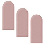 Duvar Dolgusu, 3 adet Koyu Pembe Çarpışma Önleyici Duvar Çıkartmaları, 20x50 cm Kendinden Yapışkanlı Döşemeli Dolgu, Çocuk Odaları için Dekoratif Yatak Başlığı Panelleri, Kreş Duvar Koruması