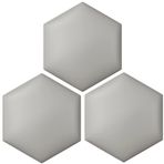 Duvar Dolgusu, 3D Altıgen Duvar Panelleri - Çocuk Odaları ve Oturma Odaları için Açık Gri Kendinden Yapışkanlı Dekoratif Dolgu, Çarpışma Önleyici Başlık - 20 x 23 cm