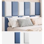 Duvar Dolgusu, 3D Çarpışma Önleyici Duvar Dolgusu - Yatak Odası ve Dinlenme Odası için 3 cm Kalınlığında Kendinden Yapışkanlı Dekoratif Paneller, Koyu Mavi ve Beyaz, 180x50 cm Duvar Çıkartmaları