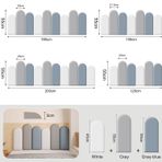 Duvar Dolgusu, 3D Çocuk Çarpışma Önleyici Duvar Dolgusu - Yatak Odası Dekoru için Kendinden Yapışkanlı Kumaş Paneller, Çok Renkli Başlık Duvar Koruması, Çocuk Odaları için 150x55 cm
