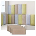 Duvar Dolgusu, 3D Döşemeli Duvar Panelleri 4'lü Set - Açık Kahverengi Kumaş Çarpışma Önleyici Dolgu, Soyma ve Yapıştır Çocuk Yatak Odaları için Duvara Monte Başlık, Yumuşak Duvar Dekoru