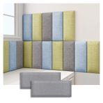 Duvar Dolgusu, 3D Duvar Panelleri - Döşemeli Kumaş, Çarpışma Önleyici Dolgu, Soyma ve Yapıştırma Başlığı, Çocuk Yatak Odası için Yumuşak Gri Duvar Dekoru, 2/4'lü Set, Kolay Kurulum, Şık Çocuk Odası