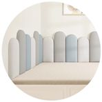 Duvar Dolgusu, 3D Kendinden Yapışkanlı Duvar Panelleri Başlık - Kreş ve Oyun Odası için Kalınlaştırılmış Tatami Dolgusu - Çarpışma Önleyici Yatak Odası Dekoru (Gri, 200x55cm)