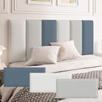 Duvar Dolgusu, 3D Koyu Mavi Çarpışma Önleyici Duvar Dolgusu, Yatak Odası/Oturma Odası için Soyma ve Yapıştırma Döşemeli Başlık, 180x50 cm Yumuşak Duvar Paneli, Çocuk Güvenliği Dekoru