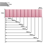 Duvar Dolgusu, 3D Pembe Çarpışma Önleyici Duvar Dolgusu - Yatak Odası ve Dinlenme Odası için 40x50 cm Kendinden Yapışkanlı Dekoratif Duvar Panelleri, 3 cm Kalın Başlık/Duvar Çıkartmaları, Güvenlik ve