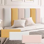 Duvar Dolgusu, 3D Sarı Çarpışma Önleyici Duvar Dolgusu, Soyma ve Yapıştırma Başlığı, Yatak Odası ve Oturma Odası için Döşemeli Duvar Paneli, 180x50 cm Yumuşak Güvenlik Yastığı