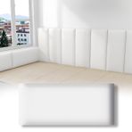 Duvar Dolgusu, 3D Soyma ve Çubuk Başlık Duvar Dolgusu, Kreş ve Yatak Odası için Yumuşak Deri Duvar Panelleri, Çarpışma Önleyici Tatami Çıkartmaları, Beyaz, 180 cm Backsplash Dekor