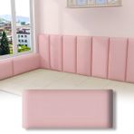 Duvar Dolgusu, 3D Soyma ve Çubuk Başlık, Kreş için Yumuşak Deri Duvar Panelleri, Çarpışma Önleyici Dolgu, Dekoratif Yatak Backsplash, Pembe Tatami Duvar Çıkartmaları, 200 cm Boyut