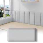 Duvar Dolgusu, 3D Soyma ve Yapıştırma Başlık Duvar Panelleri, Çocuk Odası için Yumuşak Deri Yastık Dolgusu, Çarpışma Önleyici Backsplash Dekoru, Gri, 160 cm - Modern Yatak Odası Tasarımı için Mükemmel