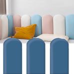 Duvar Dolgusu, 3D Soyulabilir ve Yapıştır Duvar Panelleri - 3'lü Paket, Yatak Odası ve Oturma Odası için Çarpışma Önleyici Duvar Dolgusu, Dekoratif Monte Başlık, 20x50 cm, Kolay Kurulum, Şık Ev Dekoru