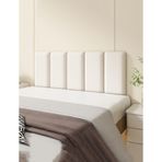 Duvar Dolgusu, 5'li Paket Kendinden Yapışkanlı Duvar Dolgusu, 40x20cm Pamuklu Keten Yastıklar, Yatak Odası ve Otel için Aşınmaya Dayanıklı Yatak Başlığı Koruyucuları, Bej Duvar Çarpışma Koruması