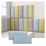Duvar Dolgusu, Açık Mavi 3D Döşemeli Duvar Panelleri - 2/4 Set, Yumuşak Kumaş Çarpışma Önleyici Dolgu, Çocuk Yatak Odası ve Çocuk Odası Dekoru için Soyma ve Yapıştırma Başlığı, Kolay Kurulum