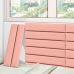 Duvar Dolgusu, Çocuk Çarpışma Önleyici Duvar Dolgusu - 3D Döşemeli Soyma ve Yapıştır Duvar Panelleri, Yatak Odaları için Yumuşak Başlık Tatami Duvar Çıkartmaları, Çocuk Odası Dekoru (Pembe, 8 adet)