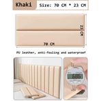 Duvar Dolgusu, Çocuk Duvar Başlığı Panelleri - Çarpışma Önleyici Kendinden Yapışkanlı Yastıklar, Döşemeli Duvar Dolgusu, Soyma ve Yapışma Koruması, 70x23 CM, Haki, Güvenli Oyun Odaları için 4'lü Set