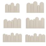 Duvar Dolgusu, Çocuk Odası için 3D Darbeye Dayanıklı Ped - 35 mm Kalınlığında Kendinden Yapışkanlı Paneller, Başlık Duvar Çıkartmaları Renk Kirli Beyaz, 135 x 80 cm, Güvenli Dekorasyon PE