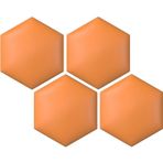 Duvar Dolgusu, Çocuklar için 3D Altıgen Darbeye Dayanıklı Ped - 2/3/4 Kendinden Yapışkanlı Döşemeli Panel Seti, Oturma Odası Yatak Başlığı Dekoratif Pedi, Turuncu, 2