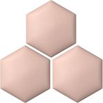 Duvar dolgusu, çocuklar için 3D altıgen duvar dolgusu, 3 açık pembe dolgulu panelli set, kendinden yapışkanlı başlık dekorasyonu, yatak ve oturma odası için, darbe emici güvenlik (20 x