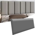 Duvar Dolgusu, Çocuklar için 3D Çarpışma Önleyici Duvar Dolgusu, Kendinden Yapışkanlı Soyma ve Yapıştırma Duvar Panelleri, Yumuşak Gri Dekoratif Başlık, 7,8"x19,6" (20x50cm), Oyun Odaları için Güvenli